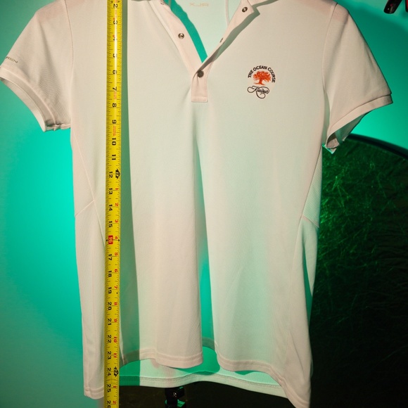Women's White Ralph Lauren Ocean Course Golf Polo Size L - Picture 2 of 5